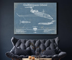 Cutler West Gulfstream G600 Jet Vintage Aviation Blueprint