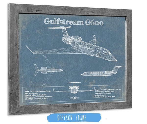 Cutler West Gulfstream G600 Jet Vintage Aviation Blueprint