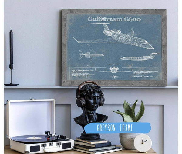 Cutler West Gulfstream G600 Jet Vintage Aviation Blueprint