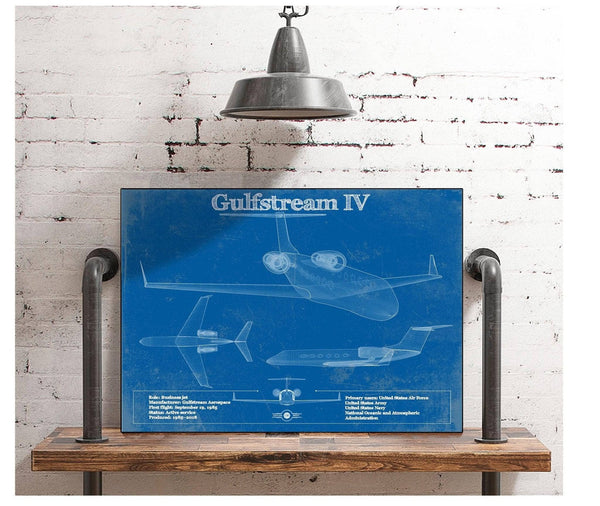 Cutler West Gulfstream IV Jet Original Blueprint Art