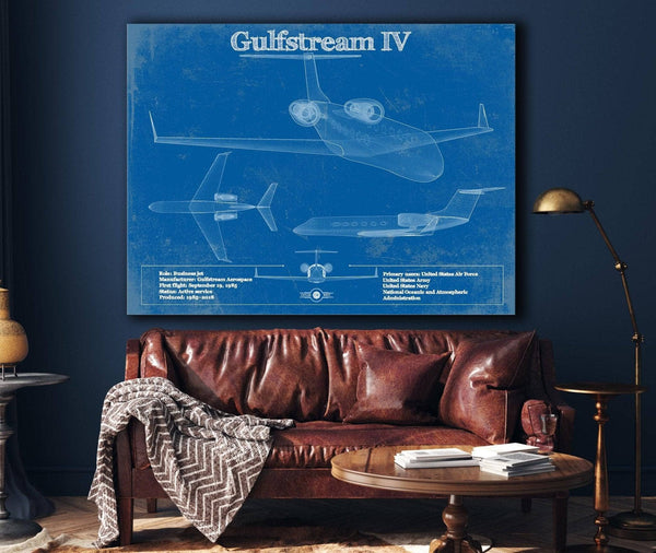 Cutler West Gulfstream IV Jet Original Blueprint Art