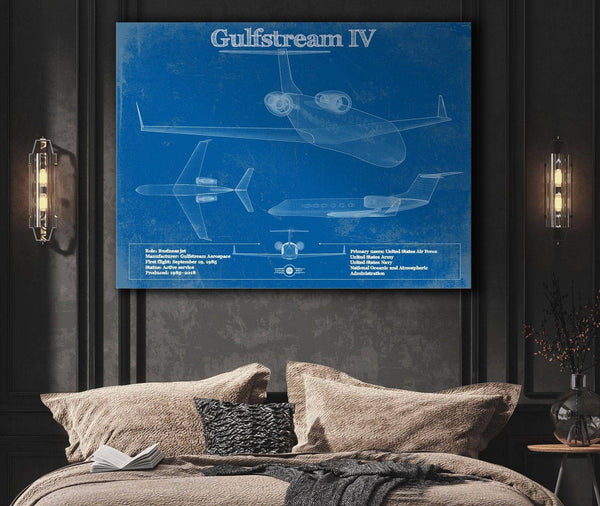 Cutler West Gulfstream IV Jet Original Blueprint Art