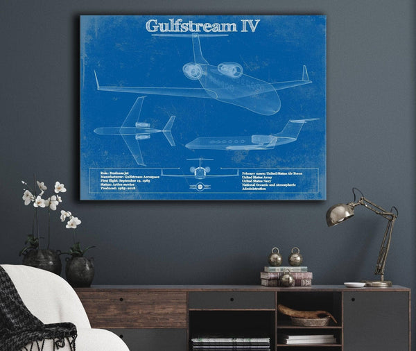 Cutler West Gulfstream IV Jet Original Blueprint Art