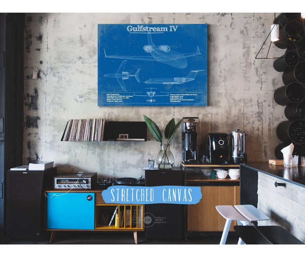 Cutler West Gulfstream IV Jet Original Blueprint Art