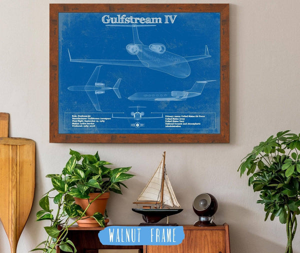 Cutler West Gulfstream IV Jet Original Blueprint Art