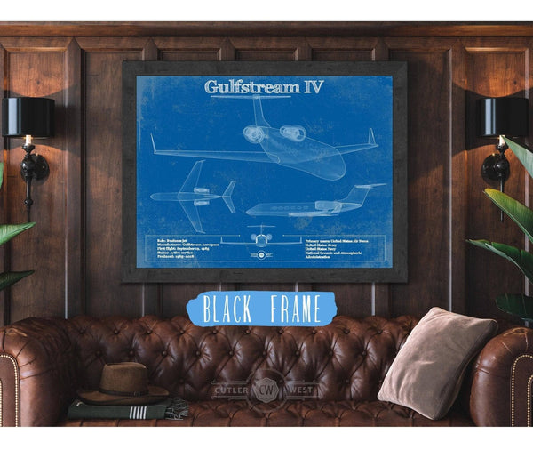 Cutler West Gulfstream IV Jet Original Blueprint Art