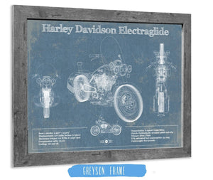 Cutler West Harley Davidson ElectraGlide Motorcycle Patent Print