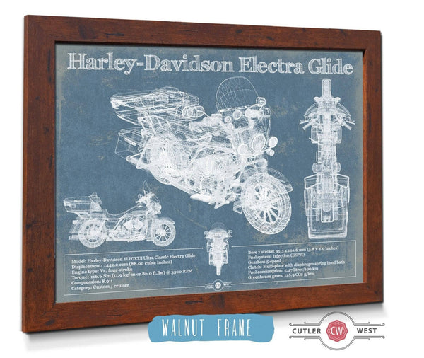 Cutler West Harley-Davidson FLHTCUI Ultra Classic Electra Glide Vintage Motorcycle Patent Print