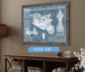 14" x 11" / Greyson Frame Cutler West Harley-Davidson FLHTCUI Ultra Classic Electra Glide Vintage Motorcycle Patent Print