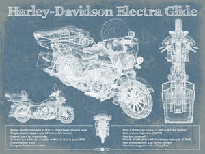 14" x 11" / Unframed Cutler West Harley-Davidson FLHTCUI Ultra Classic Electra Glide Vintage Motorcycle Patent Print