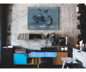 Cutler West Harley-Davidson FLSB Sport Glide Blueprint Motorcycle Patent Print