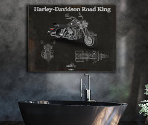 Cutler West Harley-Davidson Road King Motorcycle Patent Print