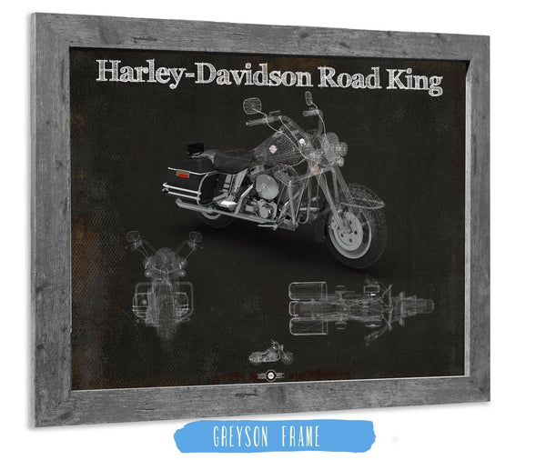 Cutler West Harley-Davidson Road King Motorcycle Patent Print