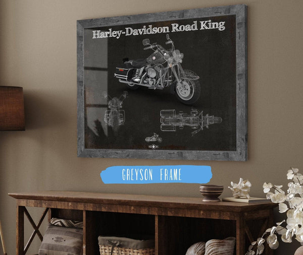 Cutler West Harley-Davidson Road King Motorcycle Patent Print