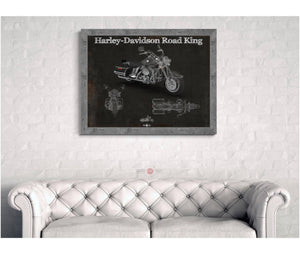 Cutler West Harley-Davidson Road King Motorcycle Patent Print