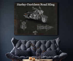 Cutler West Harley-Davidson Road King Motorcycle Patent Print