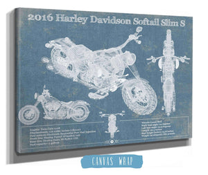 Cutler West Harley-Davidson Softail Slim S Motorcycle Patent Print