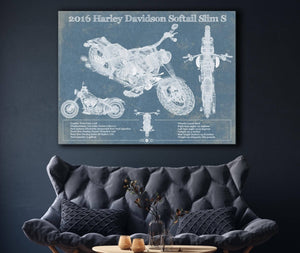 Cutler West Harley-Davidson Softail Slim S Motorcycle Patent Print
