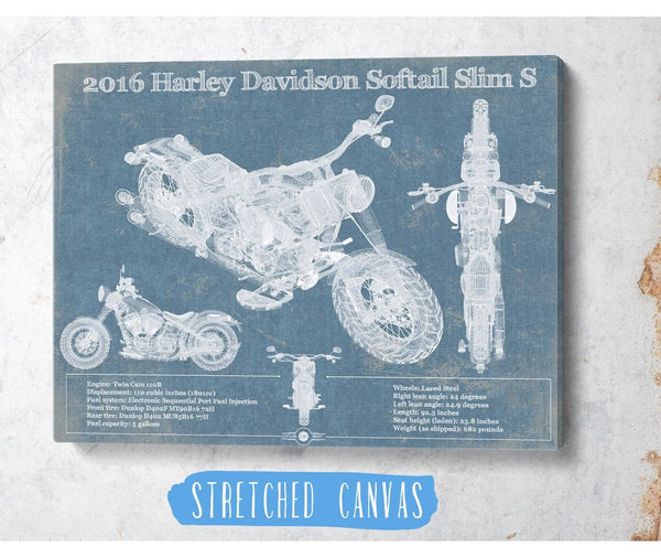 Cutler West Harley-Davidson Softail Slim S Motorcycle Patent Print