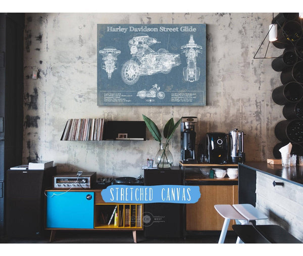 Cutler West Harley Davidson Street Glide Motorcycle Patent Print