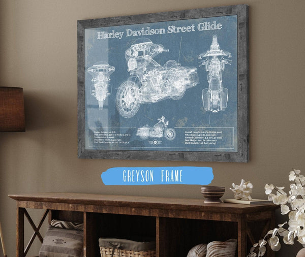 Cutler West Harley Davidson Street Glide Motorcycle Patent Print