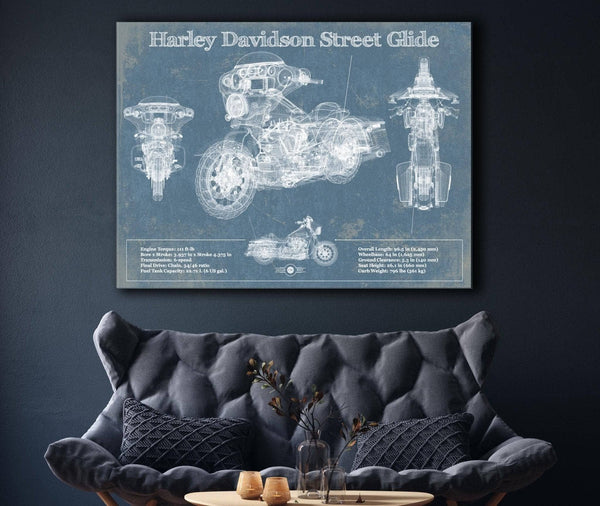 Cutler West Harley Davidson Street Glide Motorcycle Patent Print