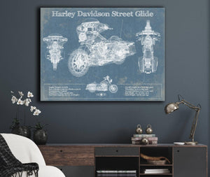 Cutler West Harley Davidson Street Glide Motorcycle Patent Print