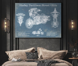 Cutler West Harley Davidson Street Glide Motorcycle Patent Print