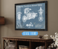 Cutler West Best Selling Collection 14" x 11" / Black Frame Harley Davidson Street Glide Motorcycle Patent Print 833110106-TOP