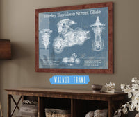 Cutler West Best Selling Collection Harley Davidson Street Glide Motorcycle Patent Print