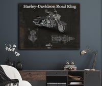 Cutler West Harley-Davidson Road King Motorcycle Patent Print