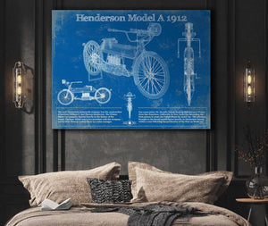 Cutler West Henderson Model A 1912 Motorcycle Patent Print