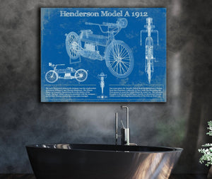 Cutler West Henderson Model A 1912 Motorcycle Patent Print