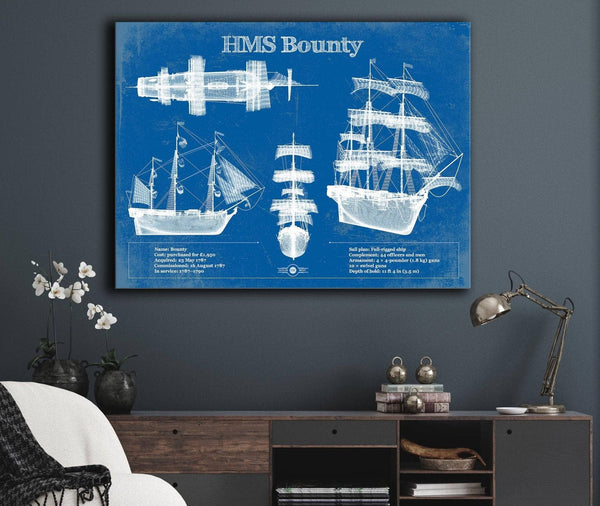 Cutler West HM Armed Vessel Bounty Blueprint Original Wall Art