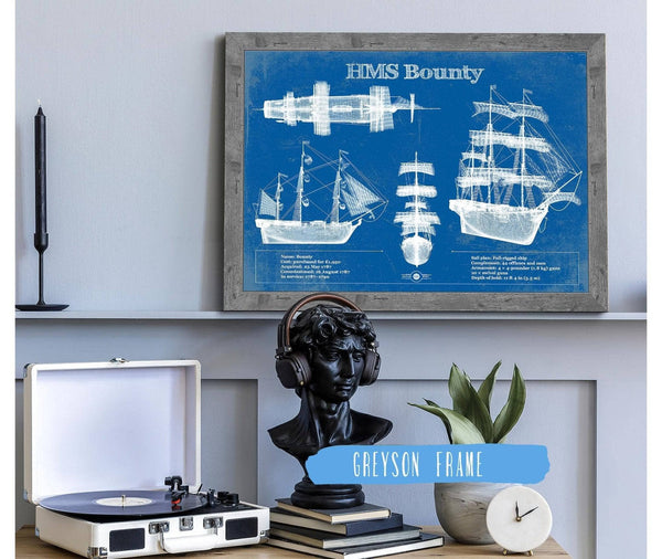 Cutler West HM Armed Vessel Bounty Blueprint Original Wall Art