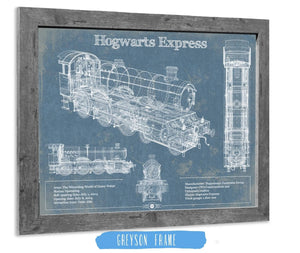 Cutler West Hogwarts Express Vintage Blueprint Train Print