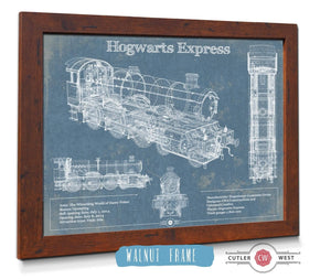 Cutler West Hogwarts Express Vintage Blueprint Train Print