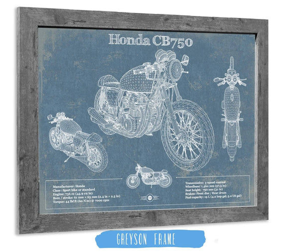 Cutler West Honda CB750 Motorcycle Patent Print