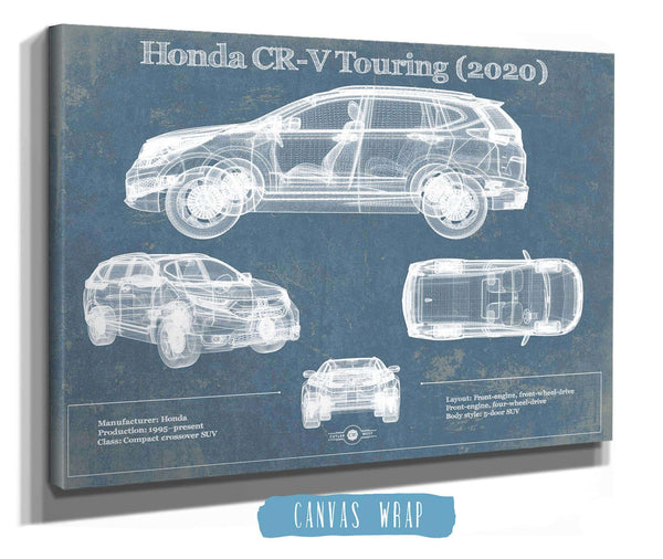 Cutler West Honda CR-V Touring (2020) Vintage Blueprint Auto Print