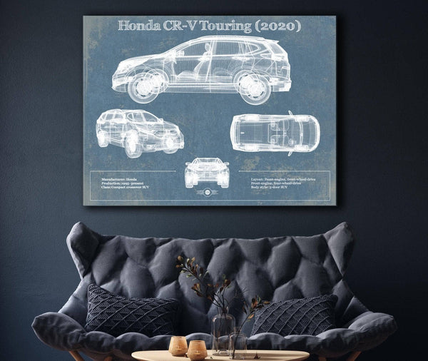 Cutler West Honda CR-V Touring (2020) Vintage Blueprint Auto Print
