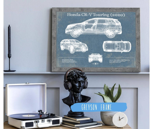 Cutler West Honda CR-V Touring (2020) Vintage Blueprint Auto Print