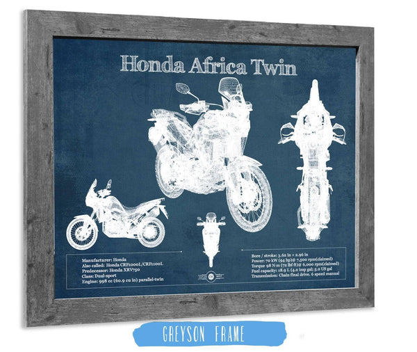 Cutler West Honda CRF1000L/CRF1100 Africa Twin Motorcycle Patent Print