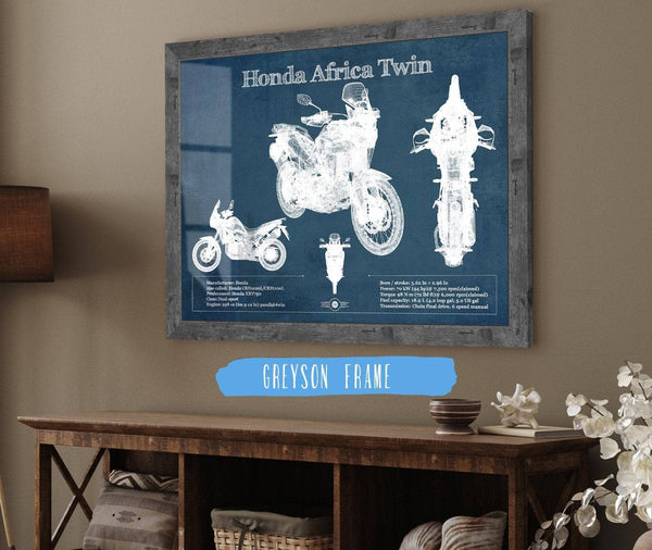 Cutler West Honda CRF1000L/CRF1100 Africa Twin Motorcycle Patent Print