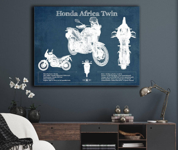 Cutler West Honda CRF1000L/CRF1100 Africa Twin Motorcycle Patent Print