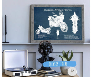 14" x 11" / Greyson Frame Cutler West Honda CRF1000L/CRF1100 Africa Twin Motorcycle Patent Print