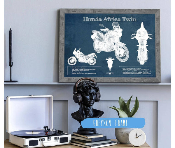 14" x 11" / Greyson Frame Cutler West Honda CRF1000L/CRF1100 Africa Twin Motorcycle Patent Print