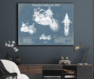 Cutler West Honda Valkyrie F6C Blueprint Motorcycle Patent Print