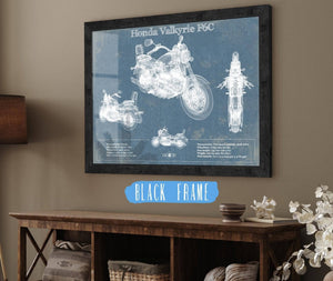 20" x 16" / Black Frame Cutler West Honda Valkyrie F6C Blueprint Motorcycle Patent Print