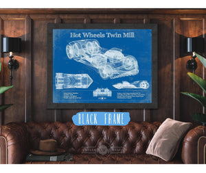 Cutler West Hot Wheels Twin Mill Blueprint Vintage Auto Print