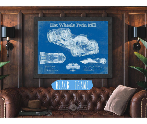 Cutler West Hot Wheels Twin Mill Blueprint Vintage Auto Print